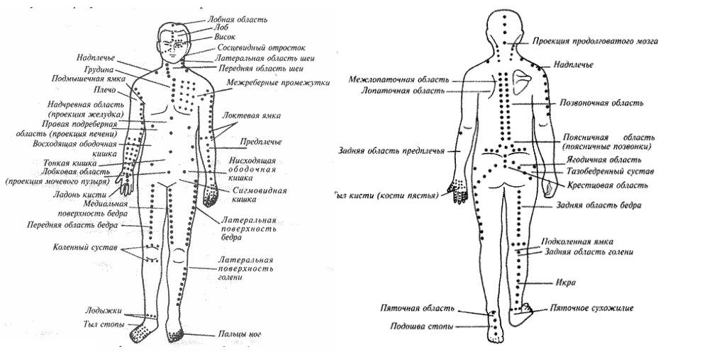 Древнекитайские точки акупунктуры — основные точки на теле