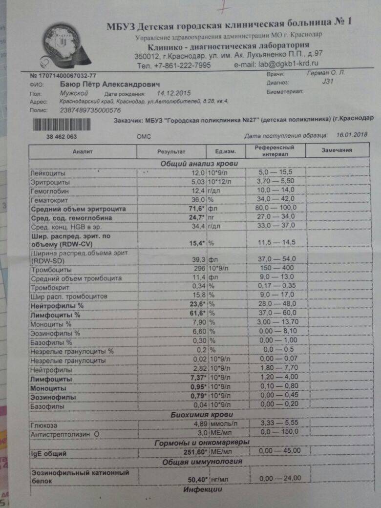 Катионный протеин эозинофилов — отклонения от нормы, причины и следствие | dlja-pohudenija.ru