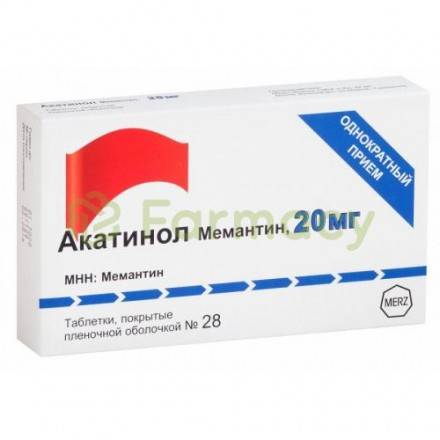 Акатинол мемантин: инструкция по применению, цена препарата, производитель таблеток, побочные действия во время приема, дозировка для детей