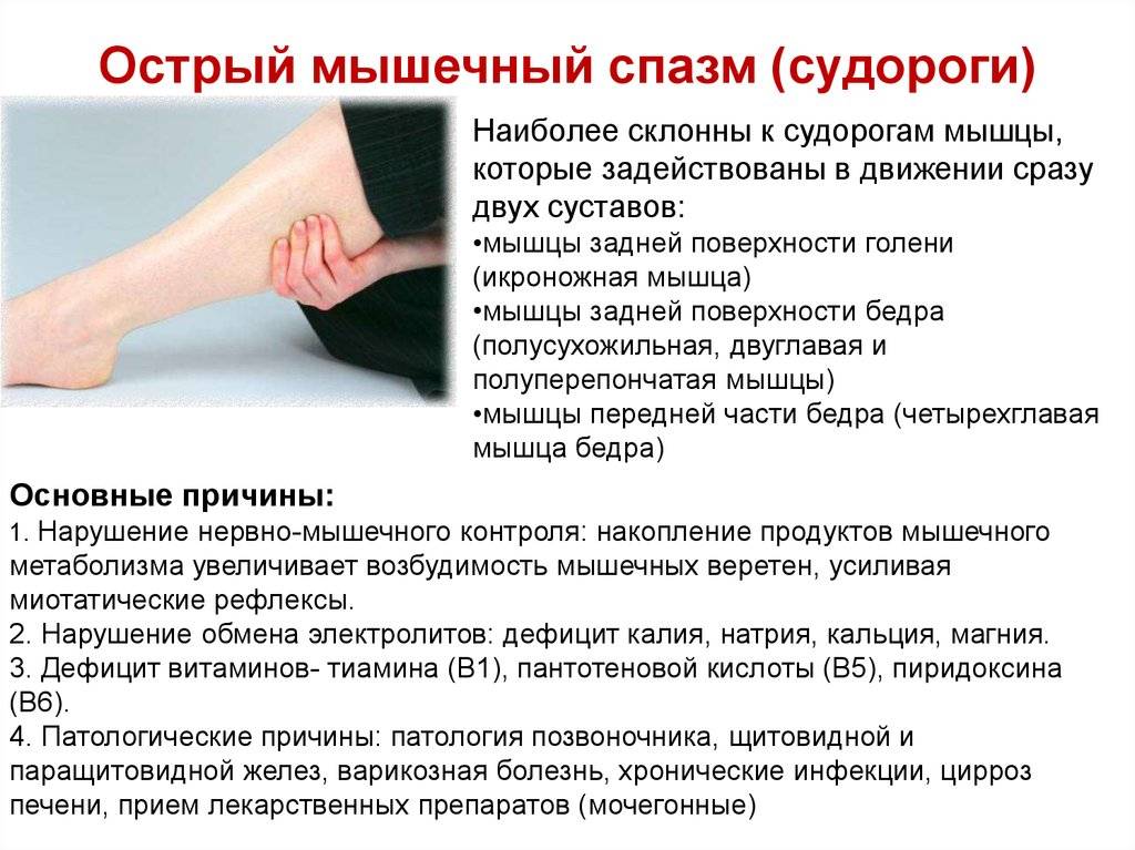 Почему сводит ноги: что делать если свело мышцы икры, ступни или пальцы, как лечить