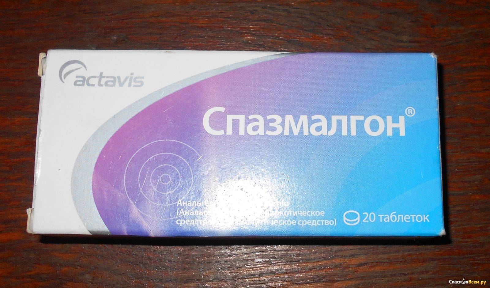 Обезболивающие таблетки спазмалгон